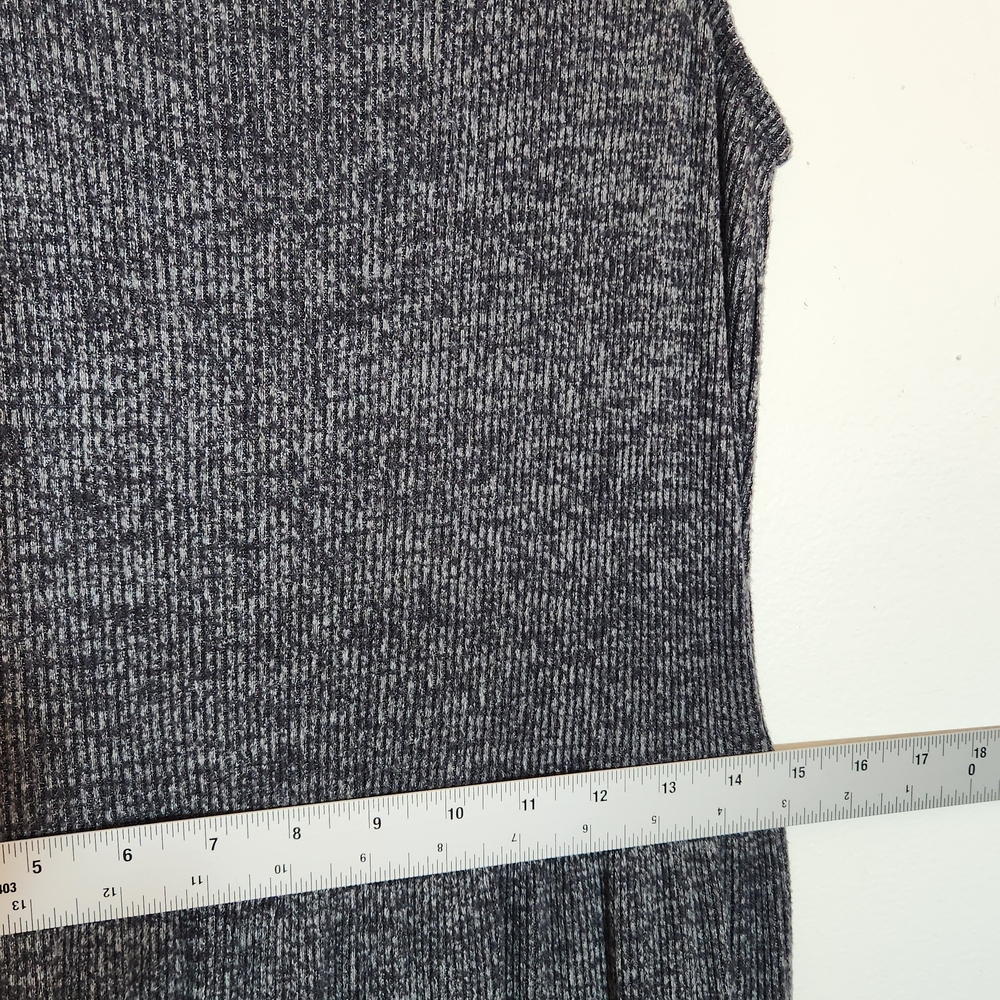 Daily Ritual Charcoal Gray Ribbed Knit Midi Dress Size Medium - Picture 8 of 10